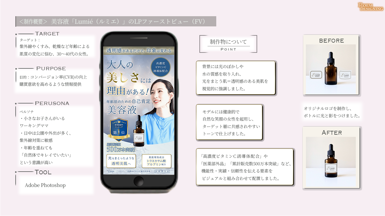 美容液LPFVについての制作実績pdf